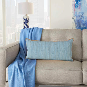 Riley 07827CDB Corydalis Blue Pillow - Rug & Home