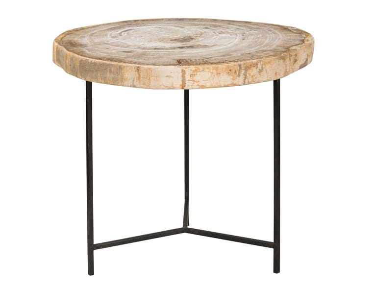 Riley Petrified Wood Accent Table Large - Rug & Home