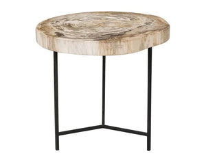 Riley Petrified Wood Accent Table Medium - Rug & Home