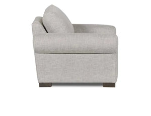 Rivera Arm Chair with Roll Arm, Jovan Fabric, Earth - Rug & Home