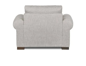 Rivera Arm Chair with Roll Arm, Jovan Fabric, Earth - Rug & Home