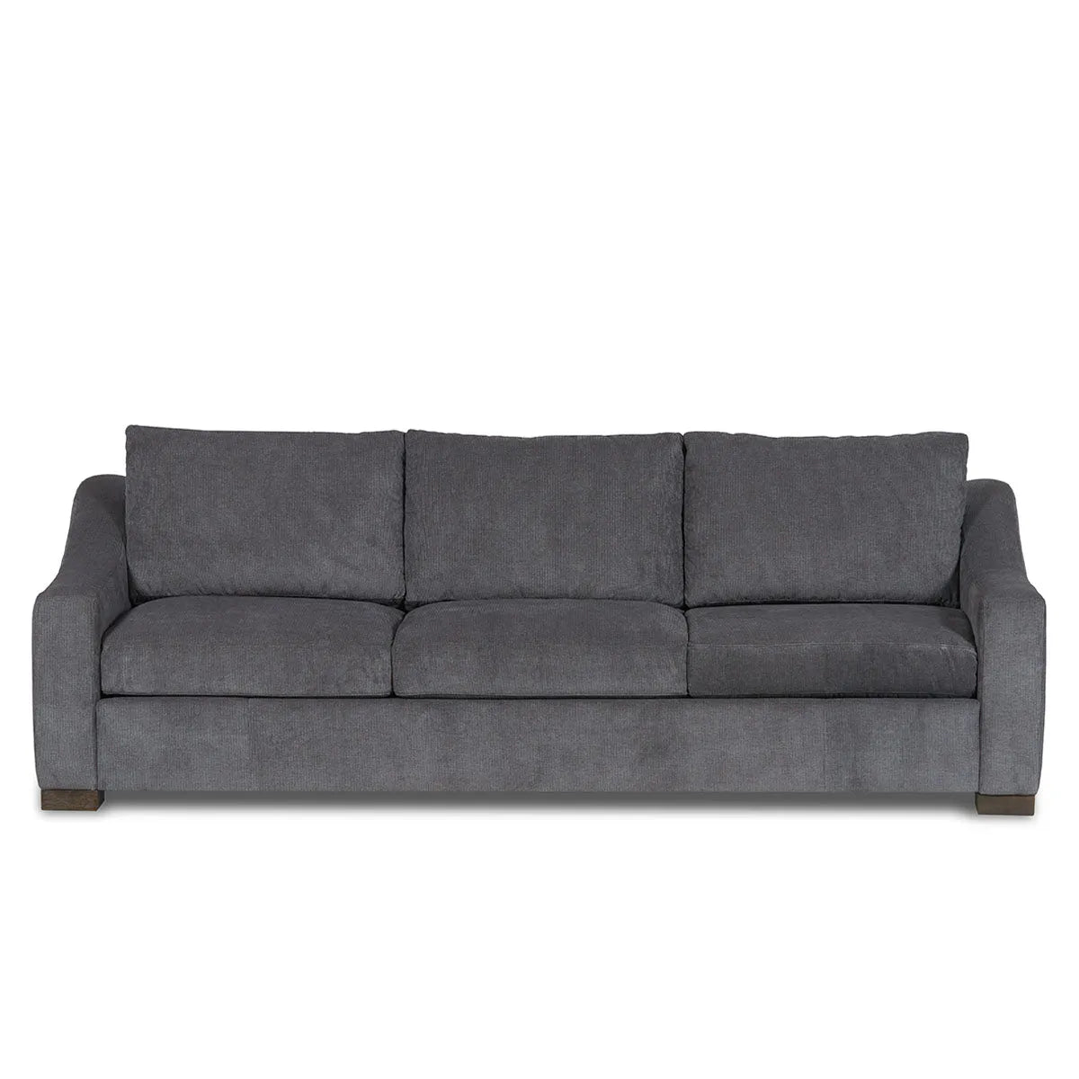 Rivera Large Sofa with Slope Arm, Fresno Fabric, Charcoal - Rug & Home