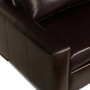 Rivera Large Sofa with Track Arm, Lawson Leather, Fudge - Rug & Home