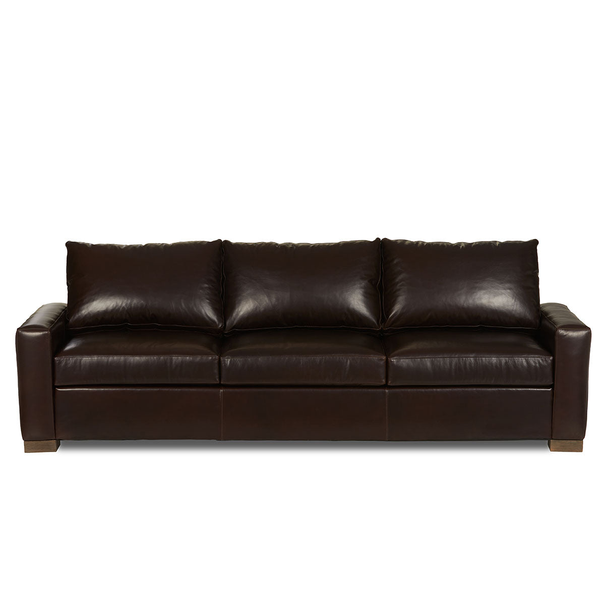 Rivera Large Sofa with Track Arm, Lawson Leather, Fudge - Rug & Home