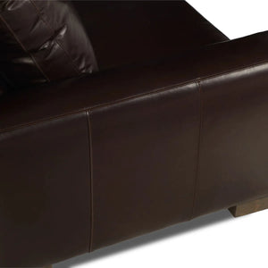 Rivera Large Sofa with Track Arm, Lawson Leather, Fudge - Rug & Home