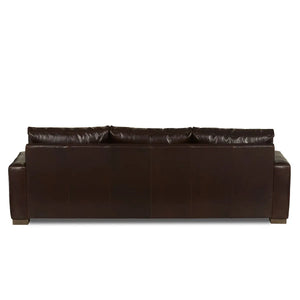 Rivera Large Sofa with Track Arm, Lawson Leather, Fudge - Rug & Home