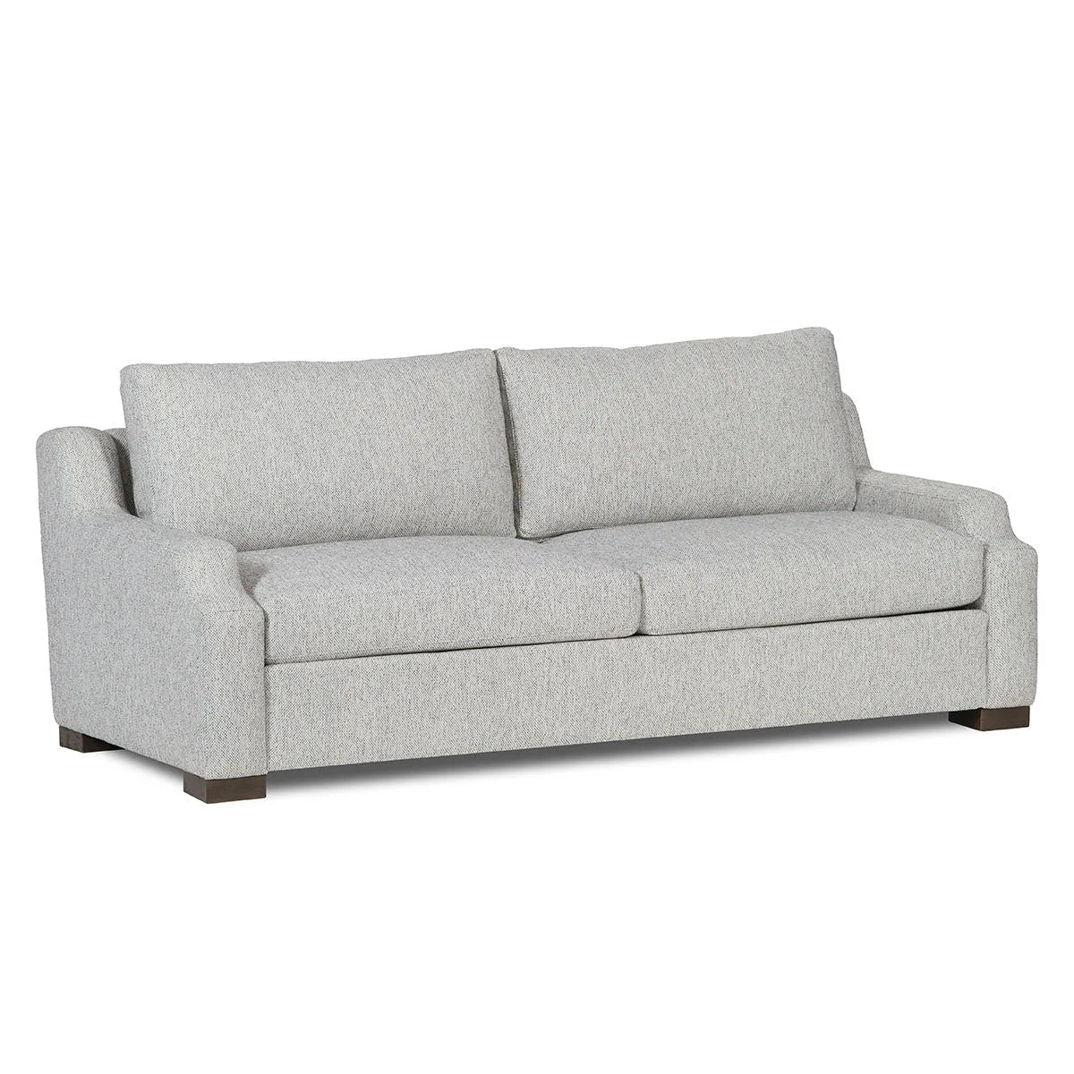 Rivera Small Sofa with English Modern Arm, Point Fabric, Pebble - Rug & Home