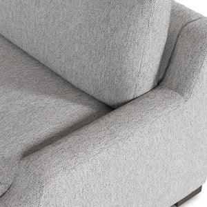 Rivera Small Sofa with English Modern Arm, Point Fabric, Pebble - Rug & Home