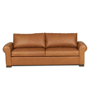 Rivera Small Sofa with Roll Arm, Oste River Leather, Beige - Rug & Home