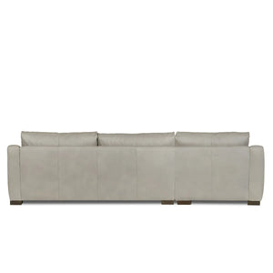 Rivera Sofa W/LAF Chaise, Slope Arm, Landscape Leather, Silver - Rug & Home