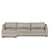 Rivera Sofa W/LAF Chaise, Slope Arm, Landscape Leather, Silver - Rug & Home