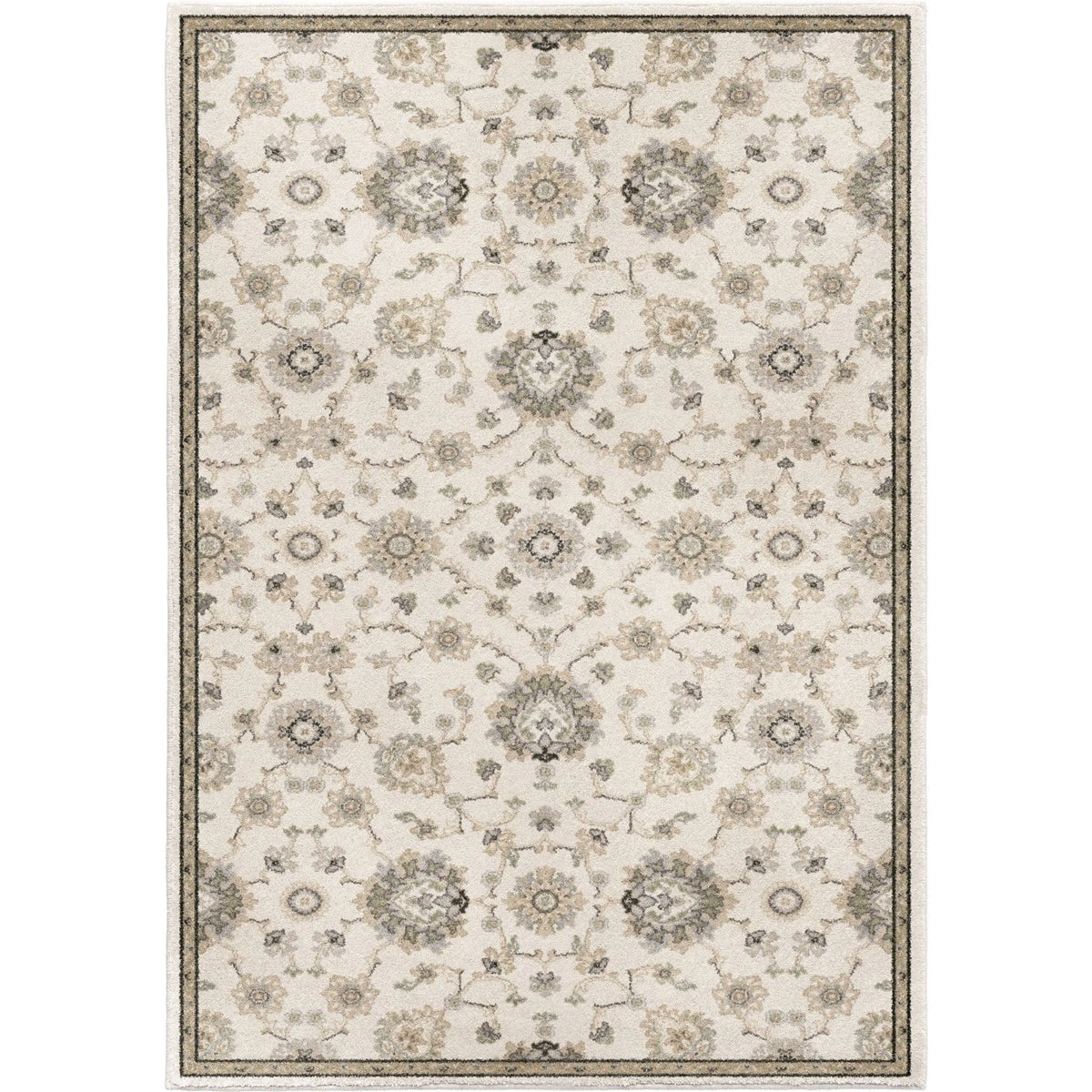 Riverstone 9013 Manor Sarouk Soft White Rug - Rug & Home