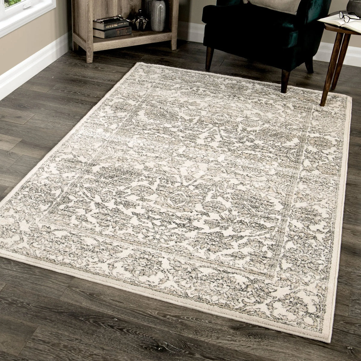 Riverstone 9018 Persian Tonal Light Grey Rug - Rug & Home