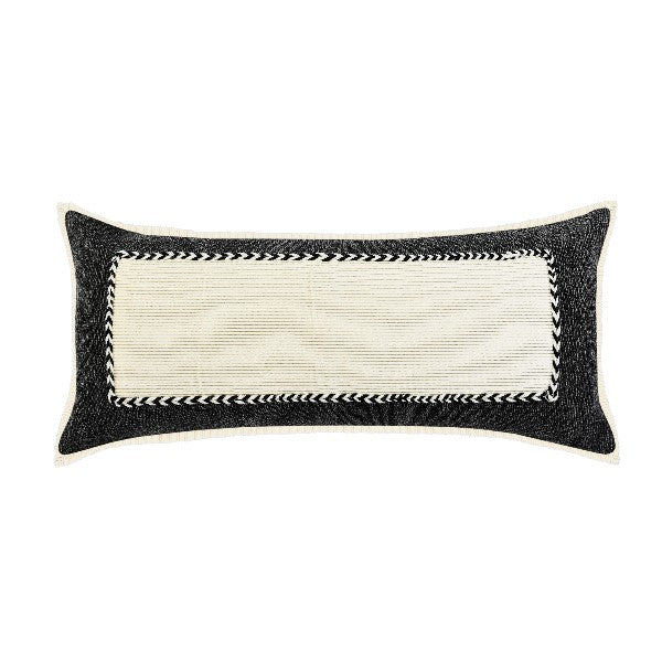 Riviera 07704BKN Black/Natural Pillow - Rug & Home