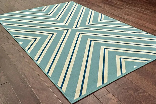 Riviera 4589J Blue/ Ivory Rug - Rug & Home