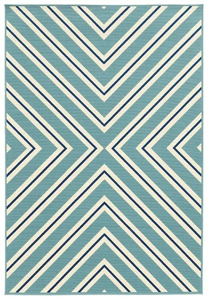 Riviera 4589J Blue/ Ivory Rug - Rug & Home