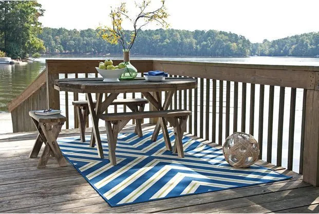 Riviera 4589L Blue/ Ivory Rug - Rug & Home