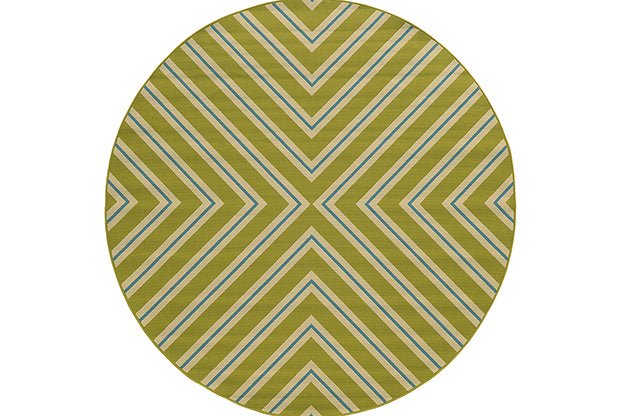 Riviera 4589M Green/ Ivory Rug - Rug & Home