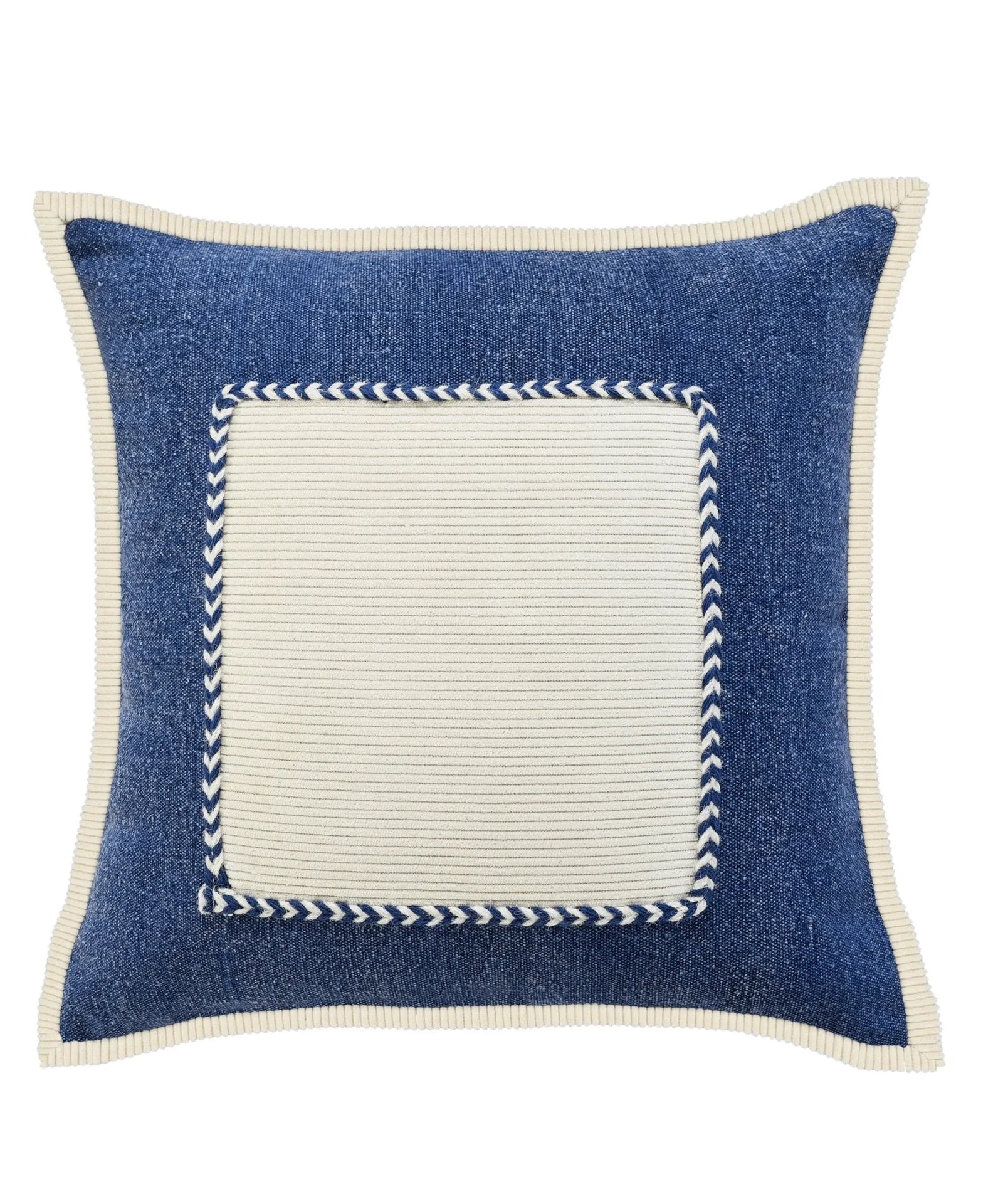 Riviera Lr07699 Navy/Cream Pillow - Rug & Home