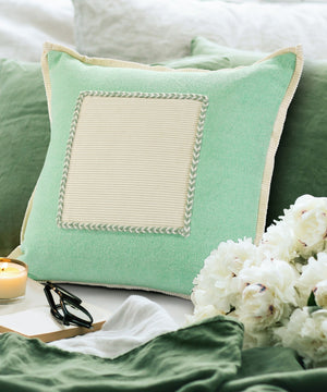 Riviera Lr07703 Pastel Green/Cream Pillow - Rug & Home
