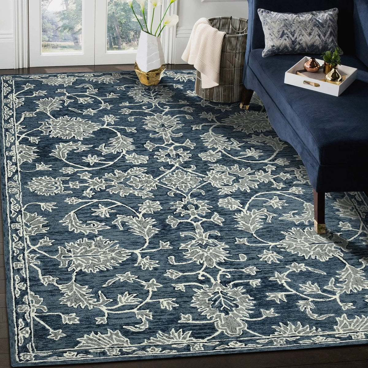 Romania ROM-4 Navy Rug - Rug & Home