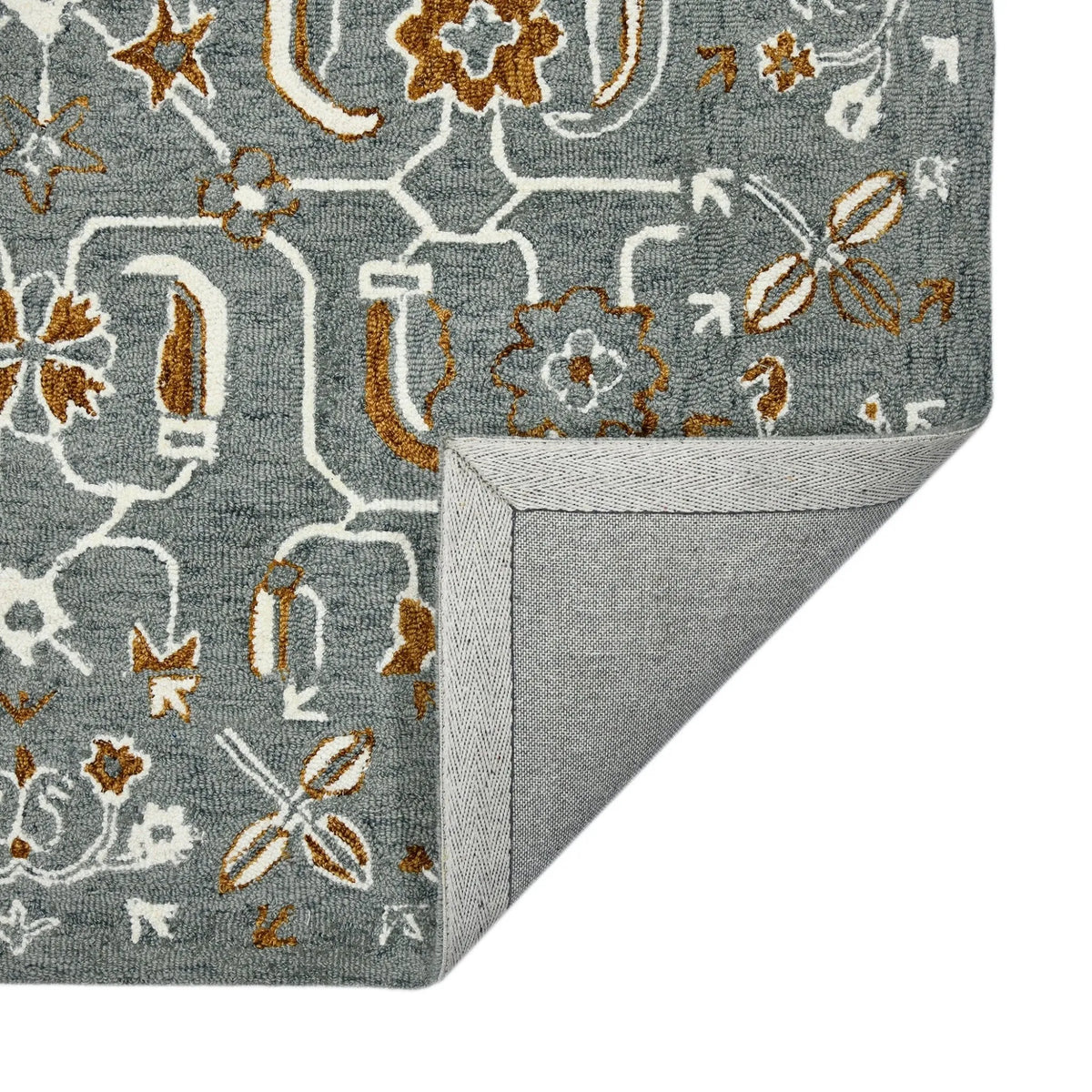 Romania ROM-5 Grey/Orange Rug - Rug & Home