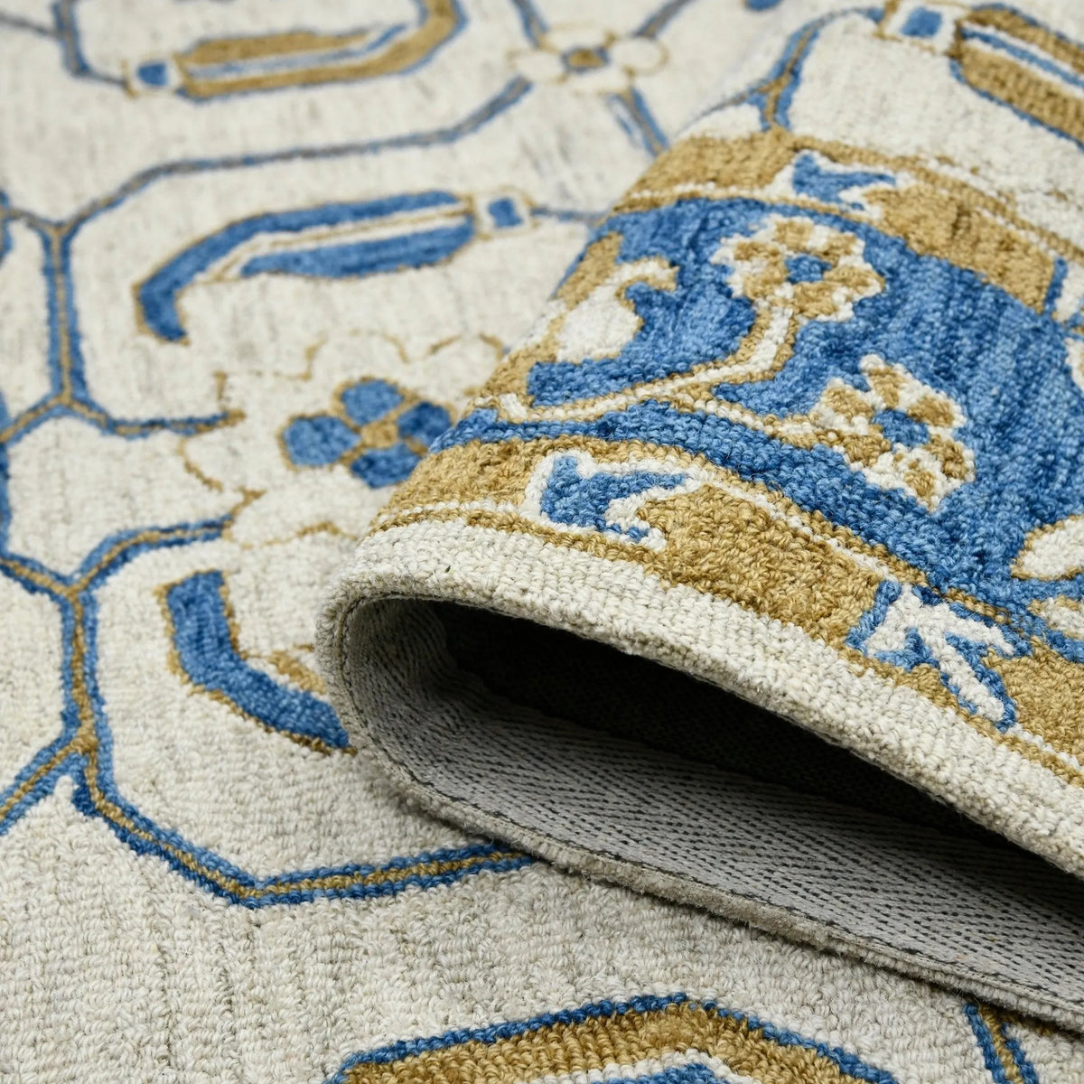 Romania ROM-8 Blue Rug - Rug & Home