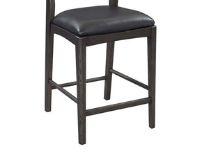 Rooney Leather/Wood 26" Counter Stool - Rug & Home