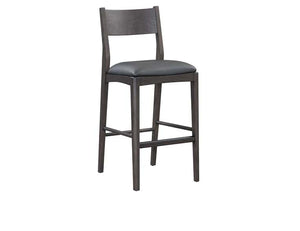 Rooney Leather/Wood 30" Bar Stool - Rug & Home