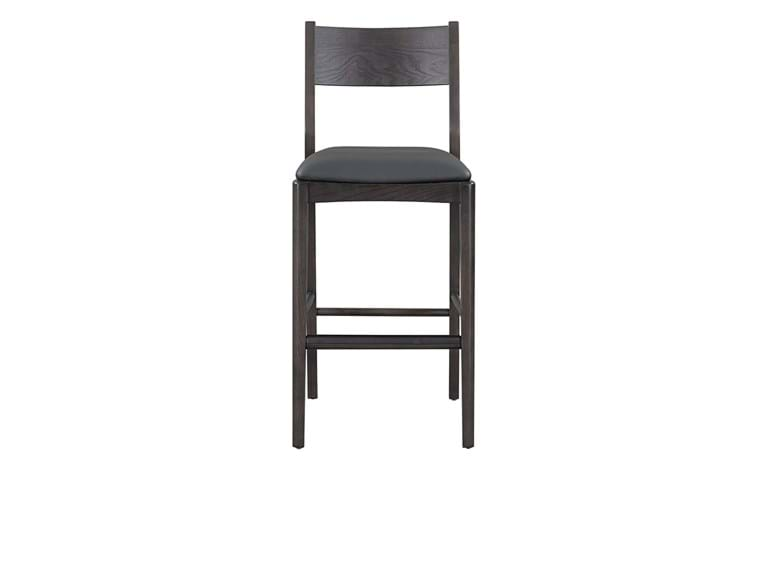 Rooney Leather/Wood 30" Bar Stool - Rug & Home