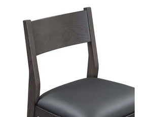 Rooney Leather/Wood 30" Bar Stool - Rug & Home