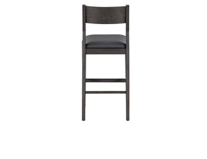 Rooney Leather/Wood 30" Bar Stool - Rug & Home