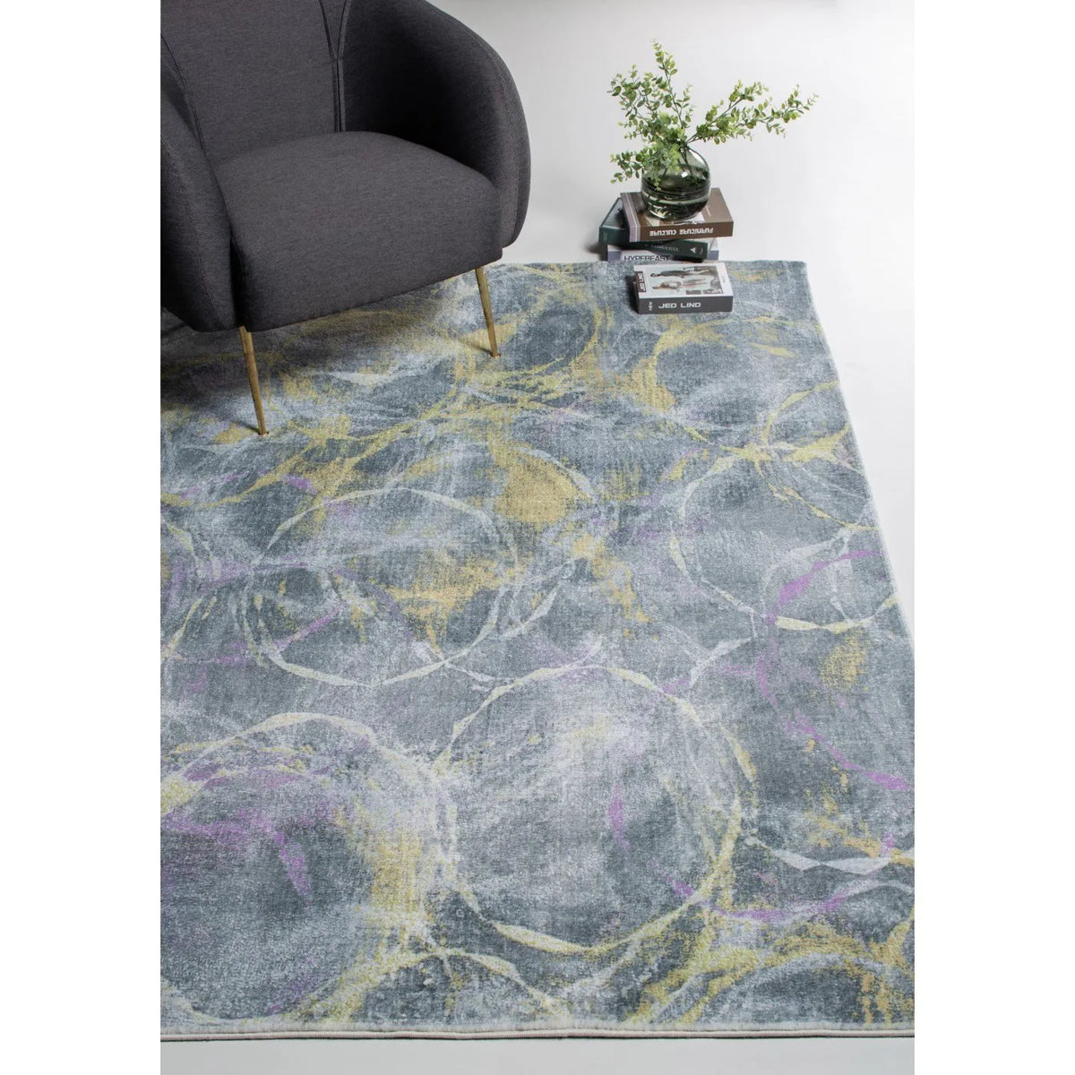 Roxy 2808 Grey/Gold Visions Rug - Rug & Home