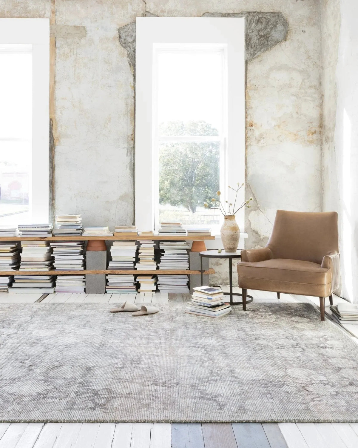 Rumi RUM 01 Pewter Rug