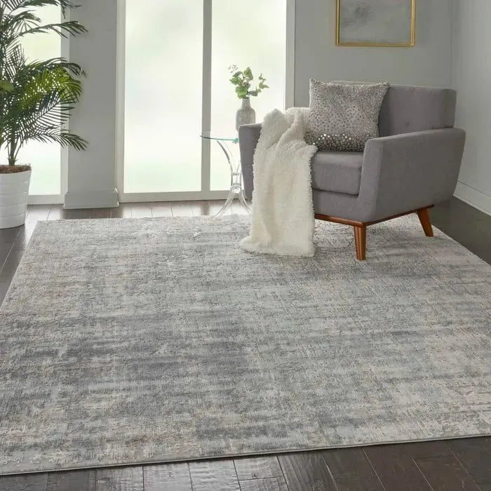 Rustic Textures RUS01 Ivory/Silver Rug