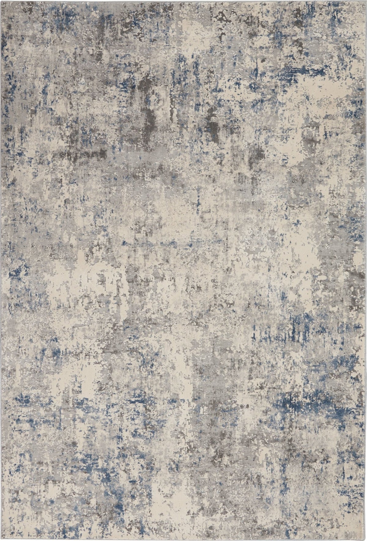 Rustic Textures RUS07 Ivory/Grey-blue Rug - Rug & Home