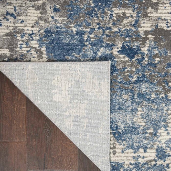Rustic Textures RUS08 Grey/Blue Rug - Rug & Home