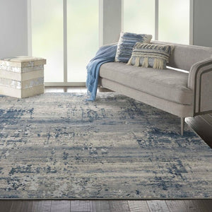 Rustic Textures RUS10 Ivory/Blue Rug - Rug & Home