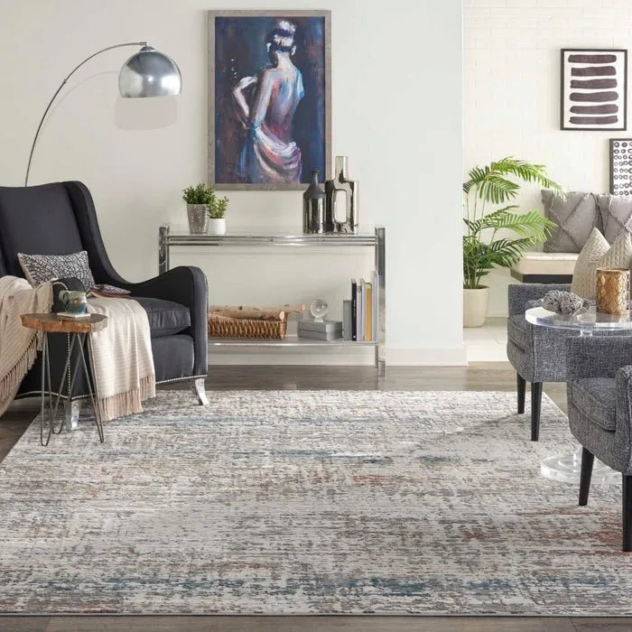 Rustic Textures RUS14 Light Grey Multi Rug - Rug & Home