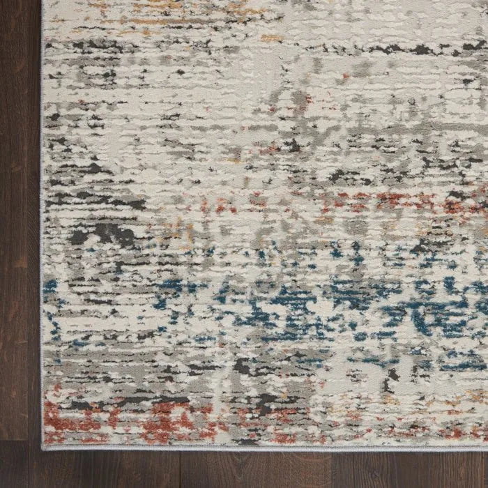 Rustic Textures RUS14 Light Grey Multi Rug - Rug & Home