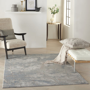 Rustic Textures RUS15 Light Grey/Blue Rug - Rug & Home