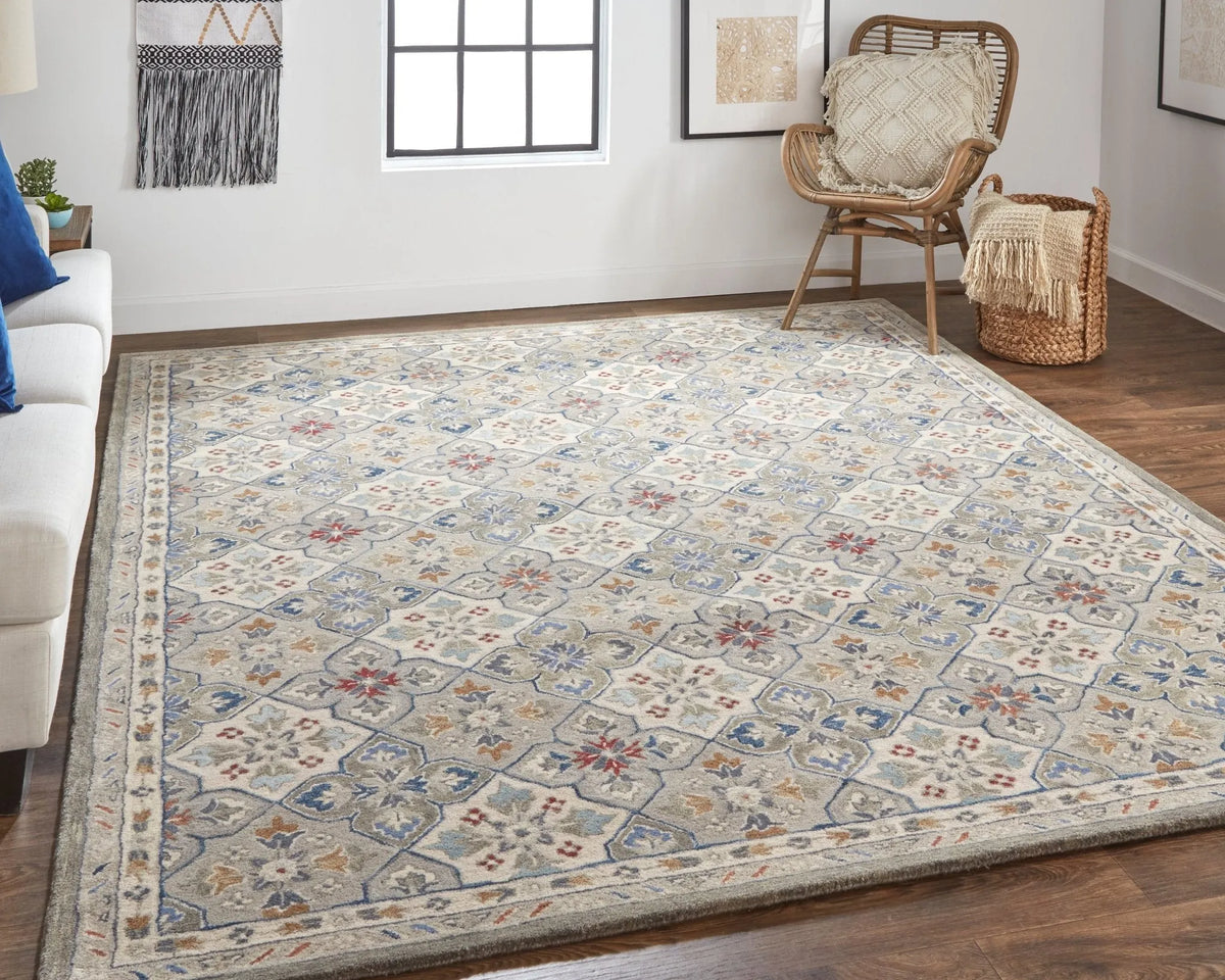 Rylan RYL8638F Taupe/Ivory Rug - Rug & Home