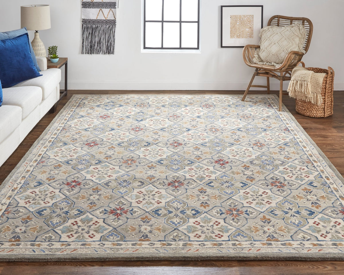 Rylan RYL8638F Taupe/Ivory Rug - Rug & Home