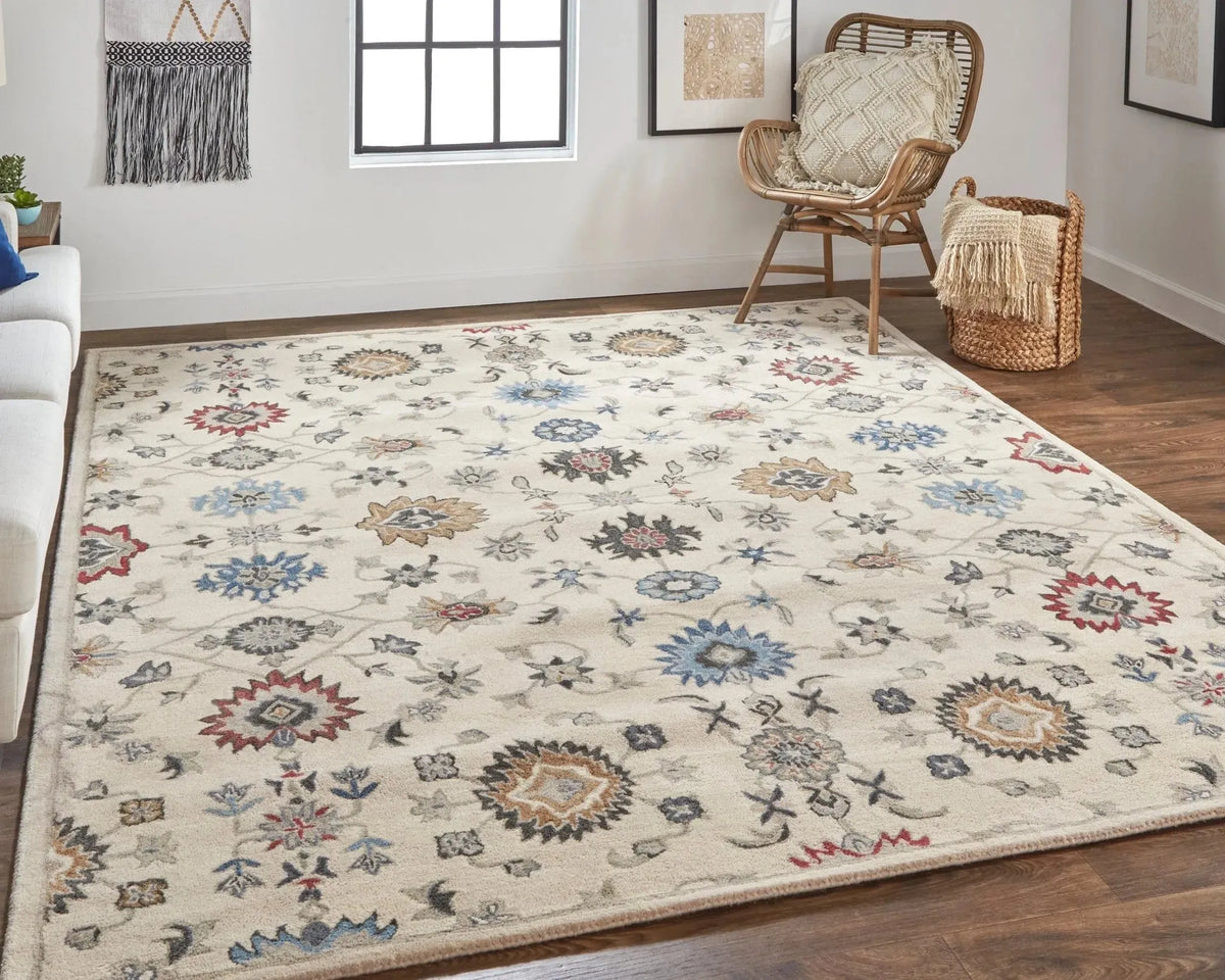Rylan RYL8641F Ivory/Blue Rug