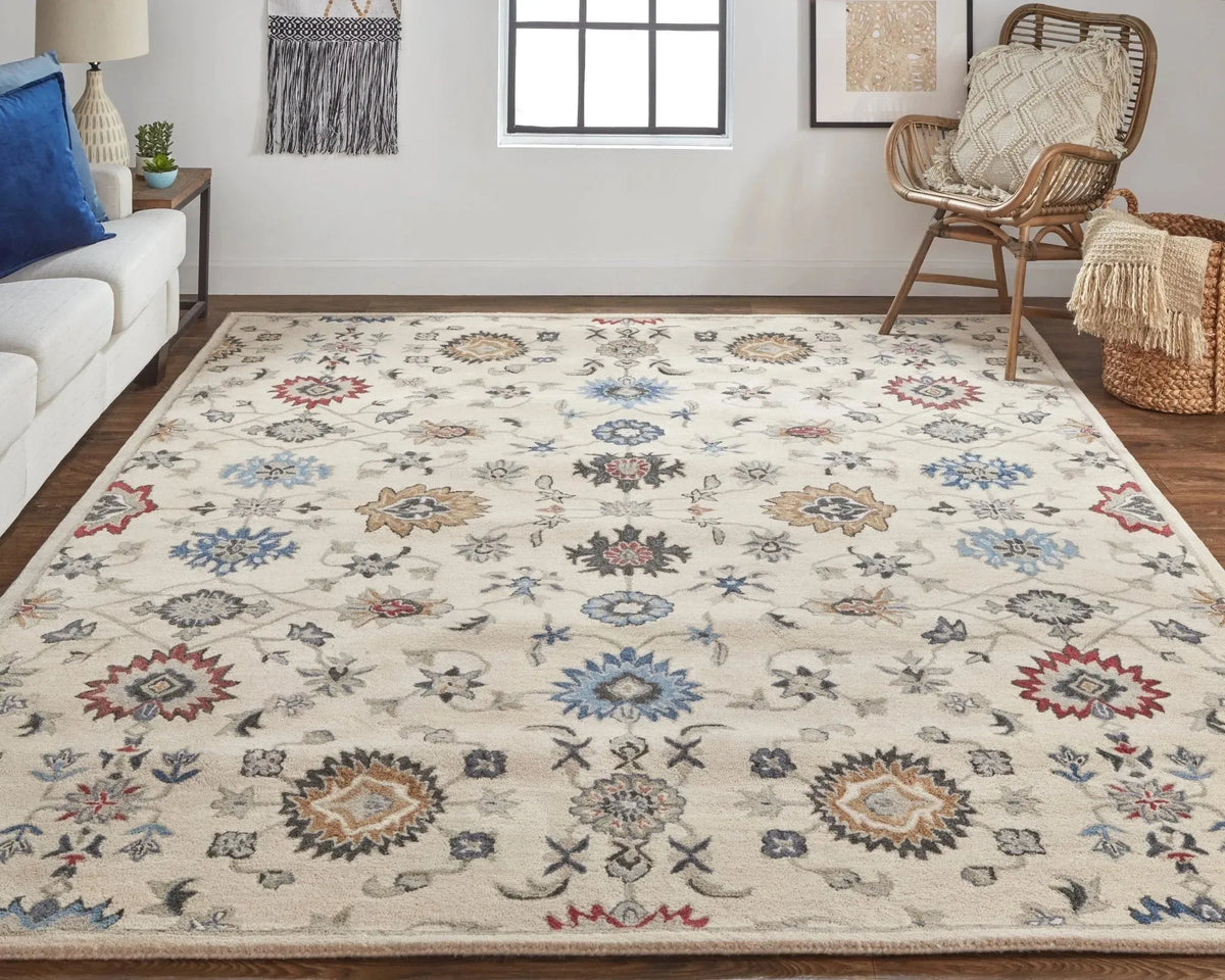 Rylan RYL8641F Ivory/Blue Rug