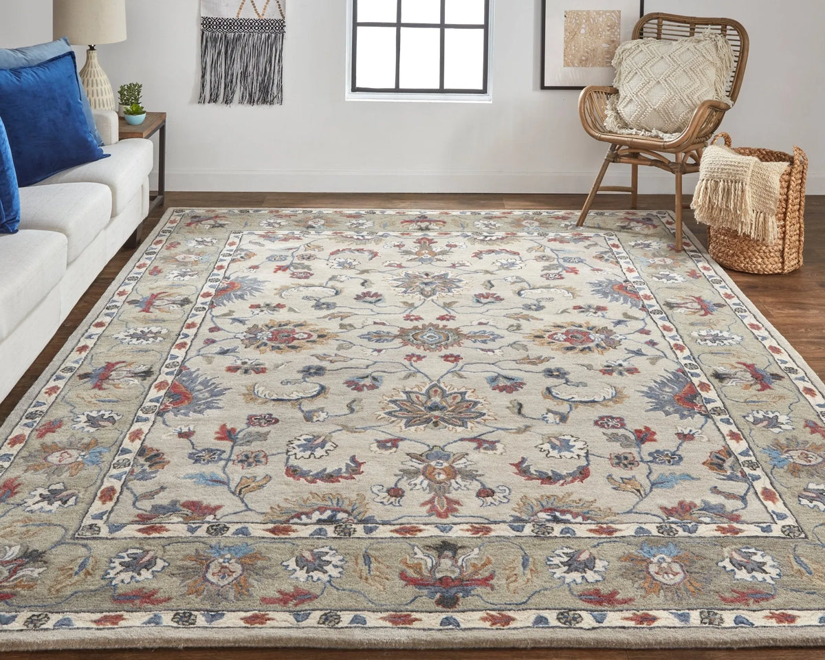 Rylan RYL8642F Ivory/Taupe Rug - Rug & Home