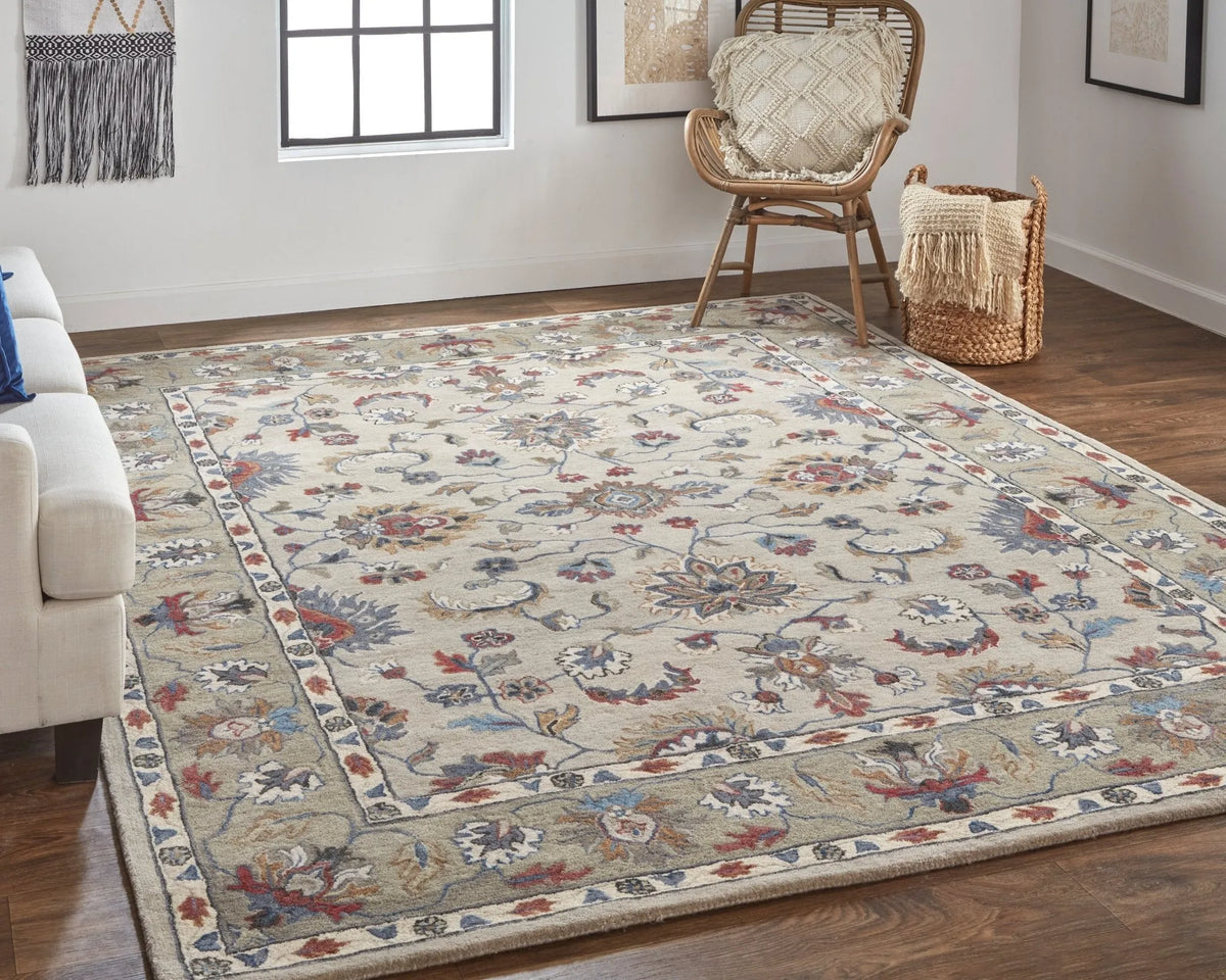 Rylan RYL8642F Ivory/Taupe Rug - Rug & Home