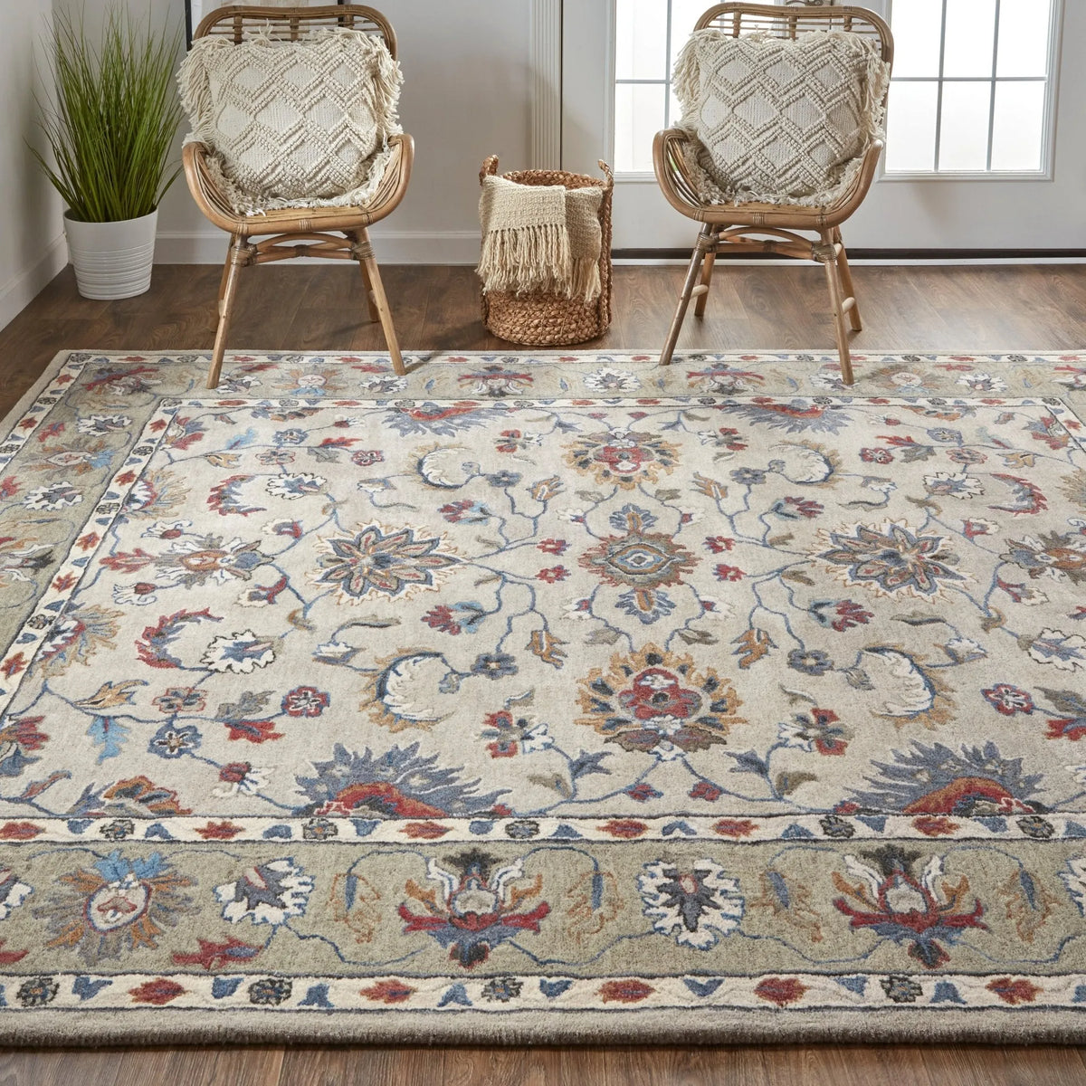 Rylan RYL8642F Ivory/Taupe Rug - Rug & Home