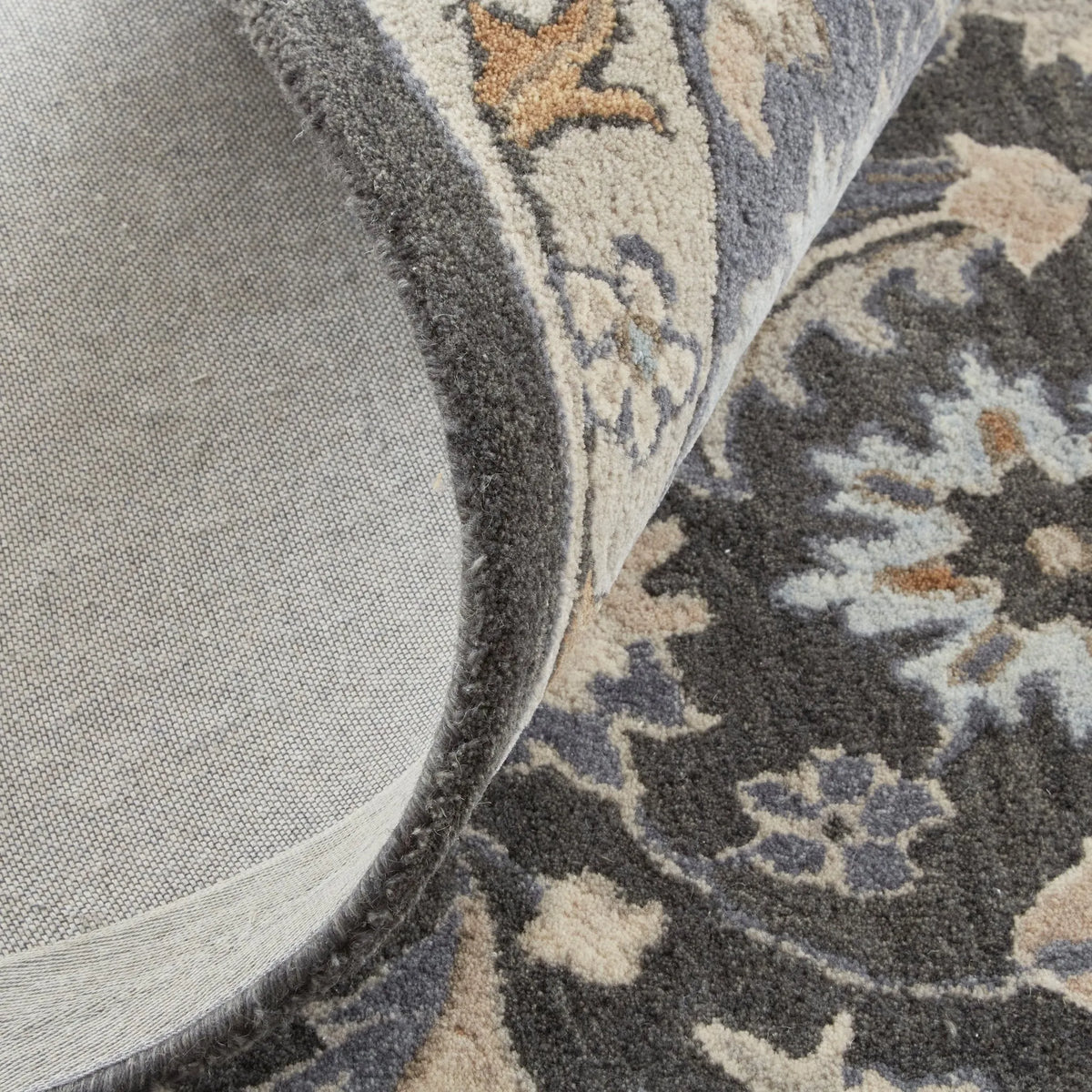 Rylan RYL8643F Taupe/Blue Rug - Rug & Home