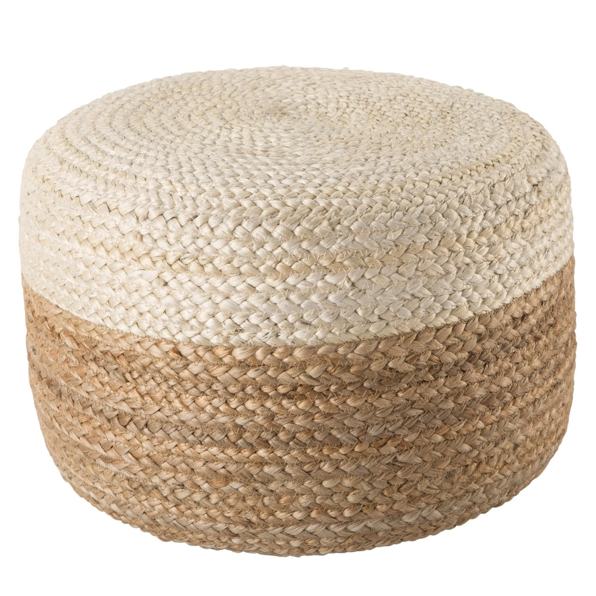 Saba Saa09 Oliana White/Beige Pouf - Rug & Home